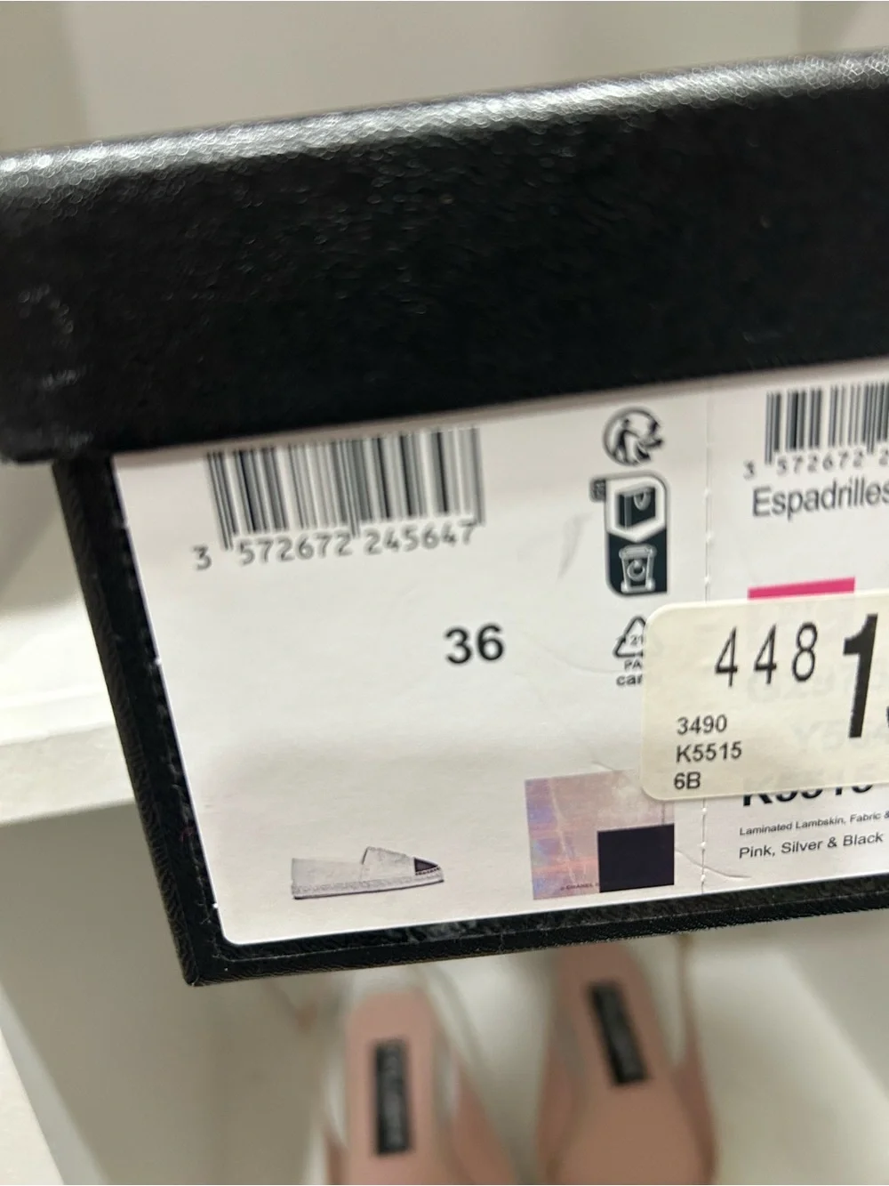 CHANEL espadrilles iridescent